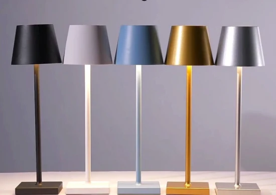 Moderno luxo decorativo poldina pro sem fio led candeeiros de mesa para restaurante decoração para casa luz com bateria recarregável operado